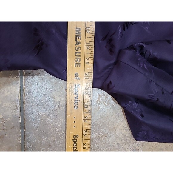 Vintage Y2K Womens 12  Silk Floral Over Coat Jacket & Pants  Suit Purple Fairy - Picture 10 of 16